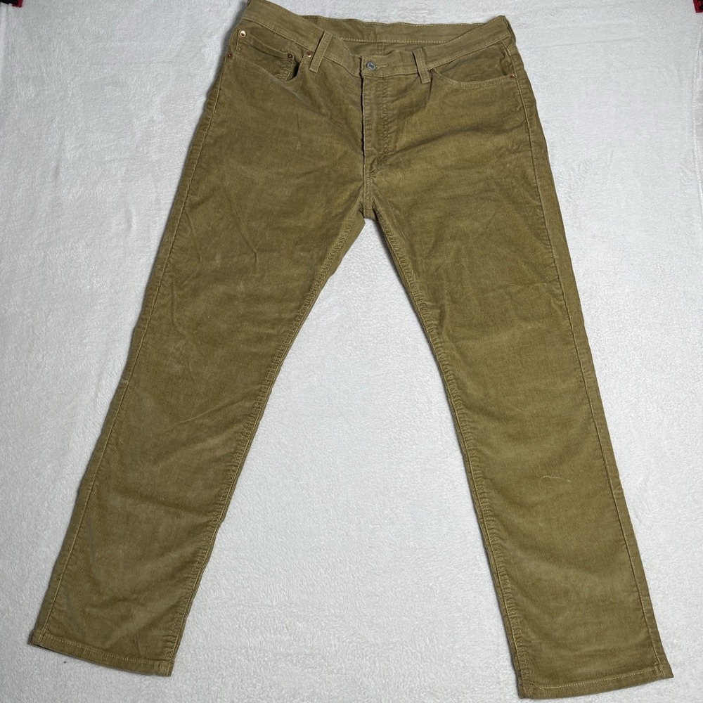 Levi's Premium 511 Pants Mens 36x30 Khaki‎ Tan Corduroy Stretch Pants EUC